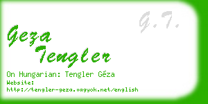 geza tengler business card
